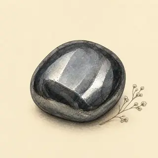 Hand-illustrated Hematite on parchment