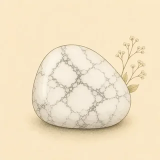 Hand-illustrated Howlite on parchment