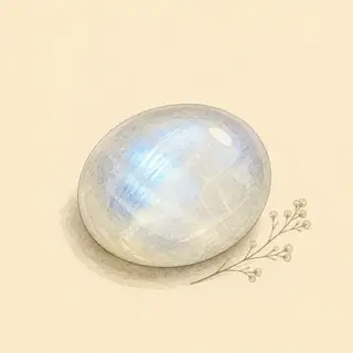Hand-illustrated Moonstone on parchment