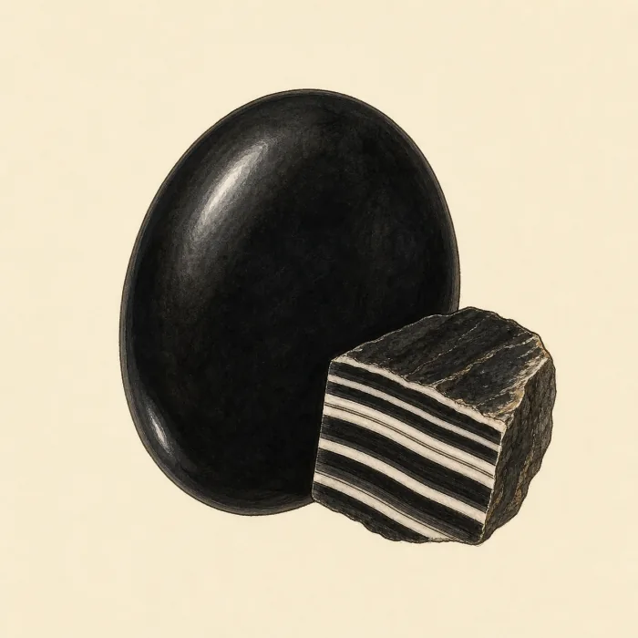 Illustration of Onyx, a traditional stone