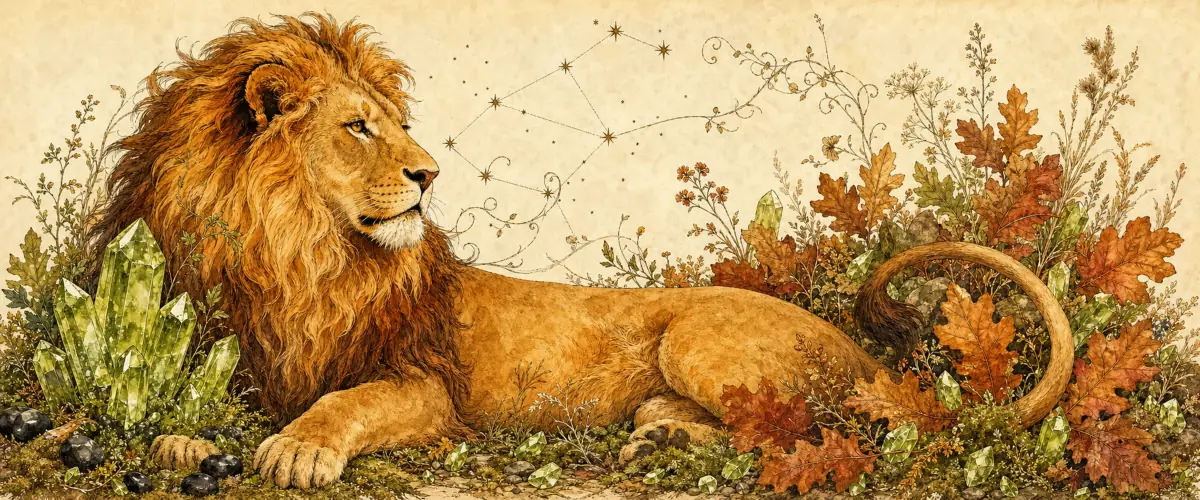 Leo birthstone watercolor illustration